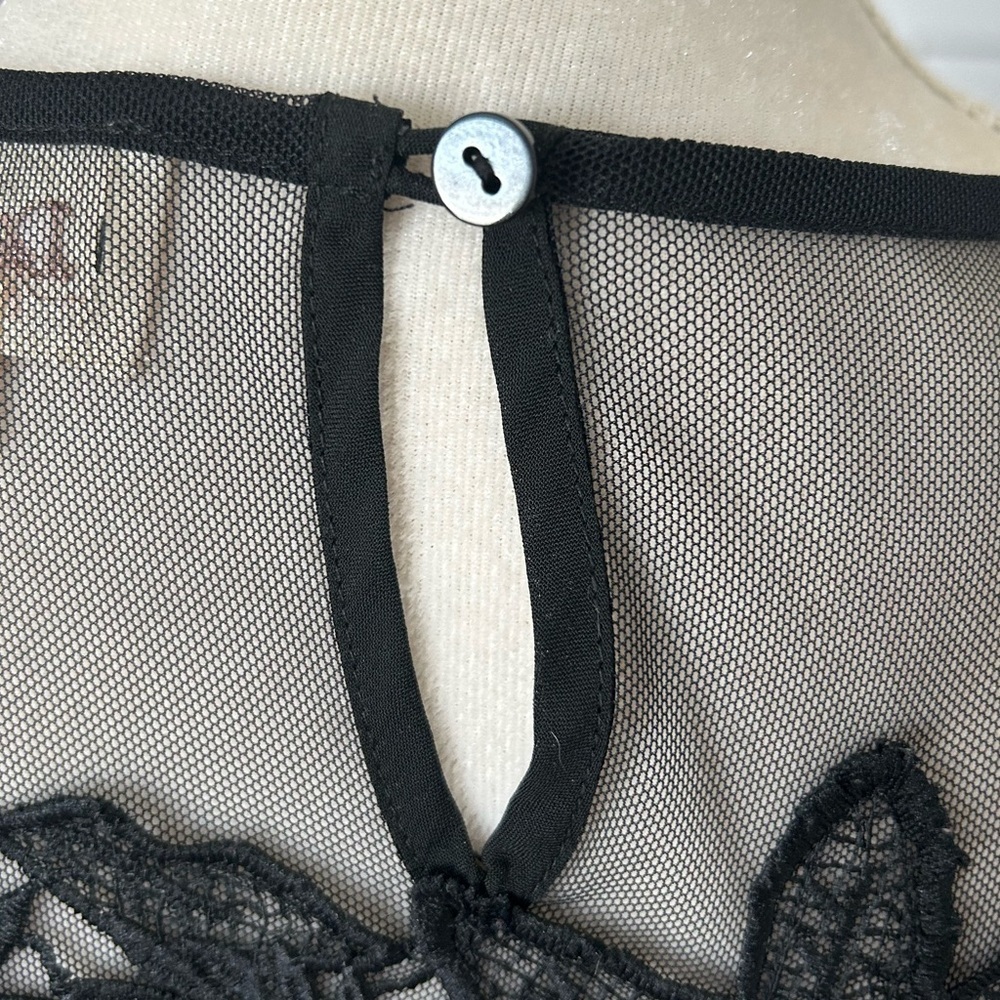Anthropologie Deletta Sheer Floral Lace Top - Picture 7 of 10